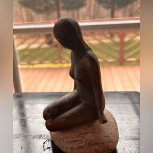 Little Mermaid Figure on Rock sculpture